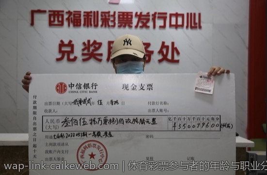 体育彩票参与者的年龄与职业分布